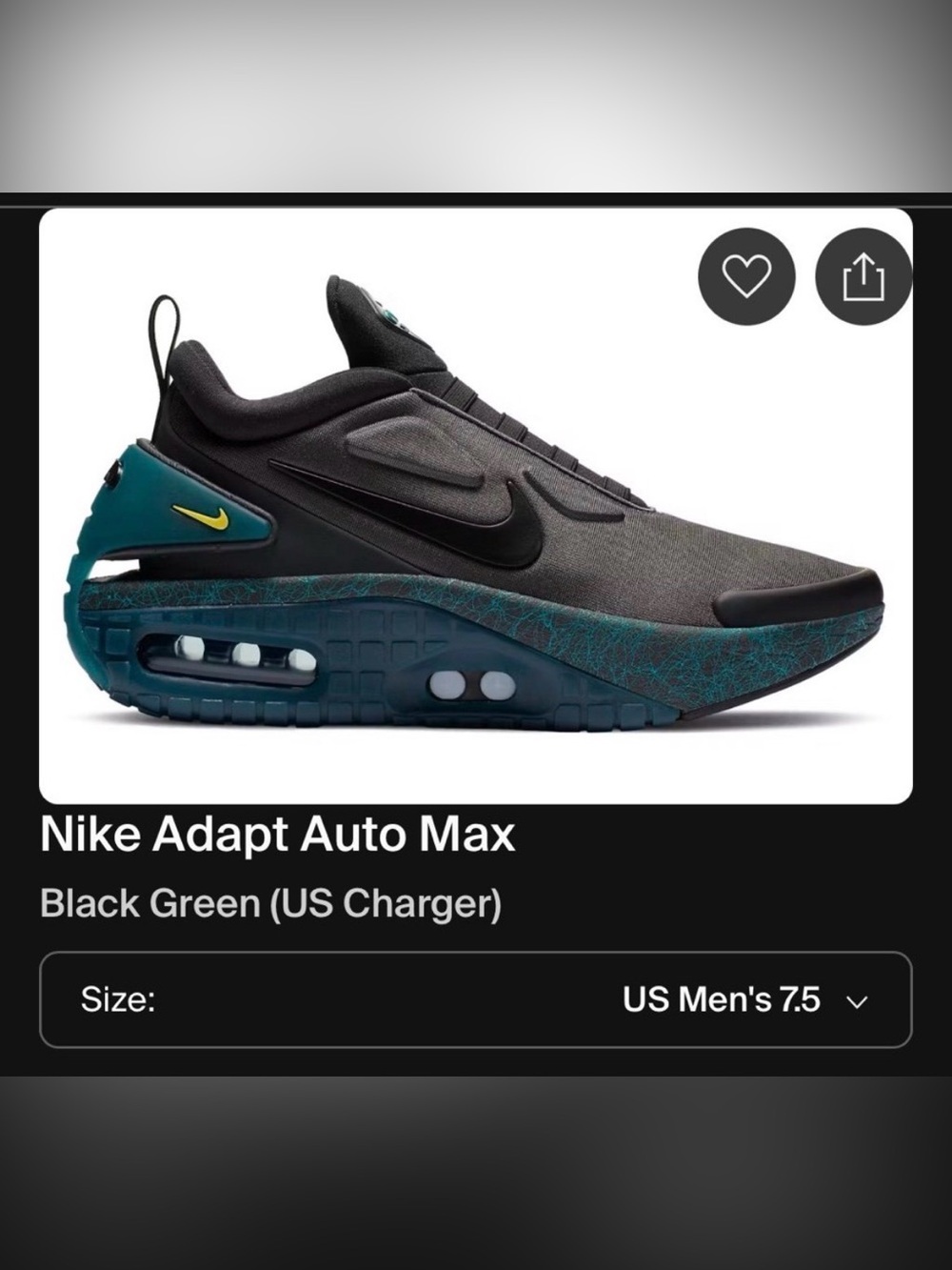 Nike Adapt Auto max (us charger)